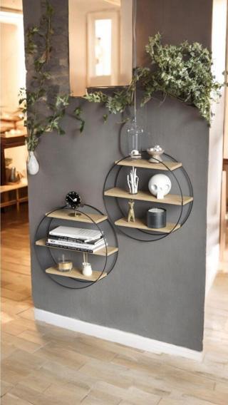 Full Reyon İki Adet Dekoratif Duvar Rafı, Obje, Aksesuar, Oje Rafı, Baharat Rafı, Ofis Duvar Rafı