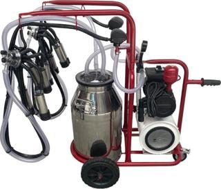 Bartech Yaprak Çiftli İnek Süt Sağım Makinesı C40 Krom Güğüm Kuru