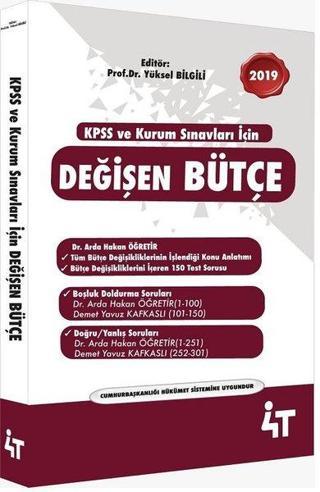 KPSS ve Kurum Sınavları için Değişen Bütçe - Kolektif  - 4T  Yayınları
