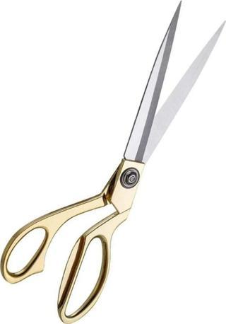 Janissary Kumaş, Deri, Kot Kesim 24Cm Altın Sarısı Profesyonel Terzi Makası