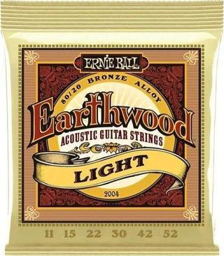 Ernie Ball P02004 Earthwood Light 80/20 Bronze 0.11 - 0.52 Akustik Gitar Teli