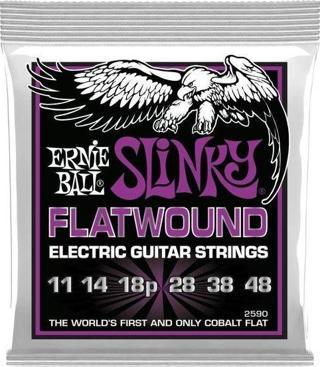 Ernie Ball Power Slinky Flatwound Elektro Gitar Teli 11-48