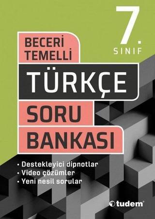 7.Sınıf Türkçe Beceri Temelli Soru Bankası - Kolektif  - Tudem Yayınları - Ders Kitapları