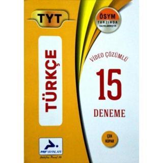TYT Türkçe 15 Deneme Video Çözümlü - Kolektif  - PRF Paraf Yayınları