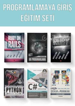 Programlamaya Giriş Eğitim Seti - 6 Kitap Takım - Murat Yücedağ - Dikeyeksen