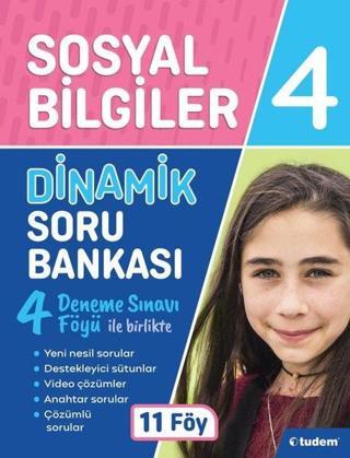 4.Sınıf Sosyal Bilgiler Dinamik Soru Bankası - Kolektif  - Tudem Yayınları - Ders Kitapları