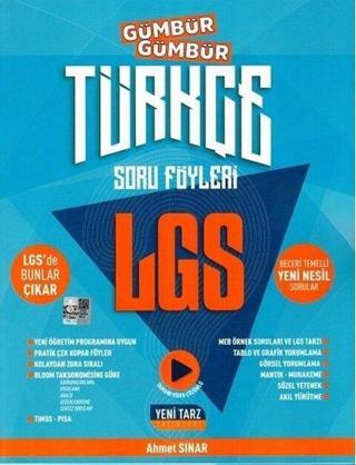 2022 8.Sınıf LGS Türkçe Gümbür Gümbür Soru Föyleri - Kolektif  - Yeni Tarz Yayınları