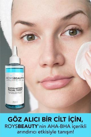 Roys Beauty Gözenek Sıkılaştırıcı Ve Arındırıcı Tonik 200 Ml Glycolic Acid 5% + Aha+Bha