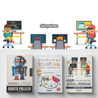 Çocuklar için Scratch ve Kodlama Eğitim Seti - 3 Kitap Takım - Akın Akçaoğlu - Dikeyeksen