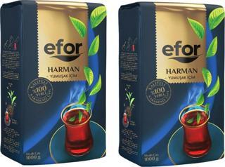 Efor Harman Çayı 1 Kg 2Li Set- Dökme Siyah Çay Yumuşak Içim