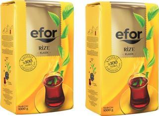 Efor Klasik Rize Çay 1 Kg 2Li Set - Dökme Siyah Rize Çayı