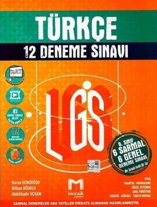8.sınıf LGS Türkçe Deneme 12'li - Kolektif  - Mozaik - Ders Kitapları