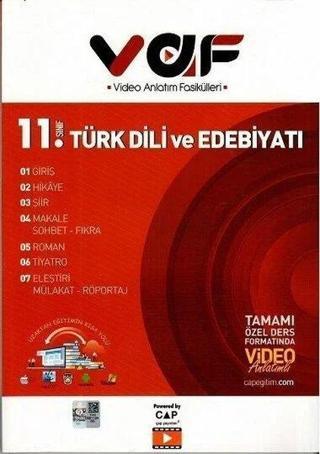 2021 11.Sınıf Türk Dili ve Edebiyatı Video Anlatım Fasikülleri - Kolektif  - Vaf Yayınları