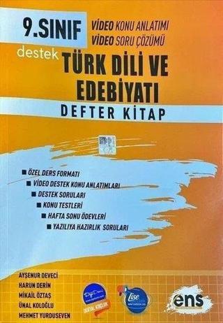 9.Sınıf Türk Dili ve Edebiyatı Destek Defterim - Kolektif  - Ens Yayıncılık