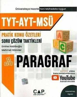 TYT AYT MSÜ Paragraf Konu Özetli Soru Çözümleri - Kolektif  - Çap Yayınları