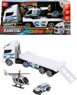 Teamsterz Polis Transporter Taşıyıcı Tır Helikopter S00073501