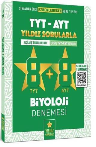 TYT AYT Biyoloji 8+8 Deneme - Kolektif  - Yıldız Sorular Yayınları
