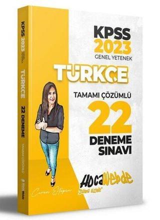 2023 KPSS Türkçe Tamamı Çözümlü 22 Deneme - Kolektif  - Hoca Webde Yayınları