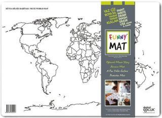 Akademi Çocuk Dünya Dilsiz Haritası Funny Mat