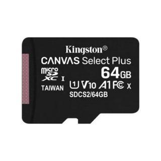 Kingston microSDXC Canvas Select Plus 64 GB 100R A1 C10 Card ve Adaptör