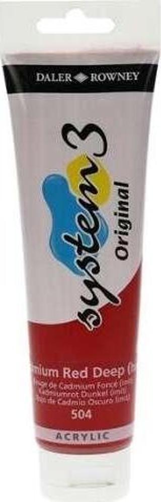 Daler Rowney System3 Akrilik Boya 150 ml Cadmium Red Deep Hue 504