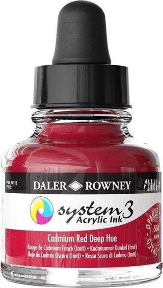 Daler Rowney System3 Acrylic Ink 29.5 ml Cadmium Red Deep Hue 504