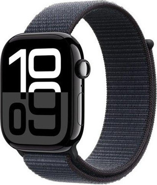 Apple Watch Series 10 GPS + Cellular, 46 mm Simsiyah Alüminyum Kasa ve Mürekkep Moru Spor Loop
