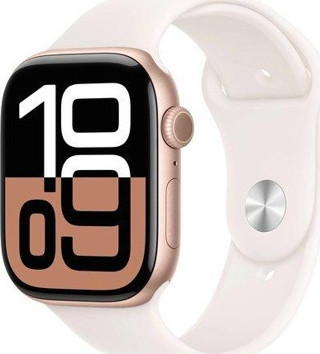 Apple Watch Series 10 GPS, 46mm Roze Altın Sarısı Alüminyum Kasa Bulut Pembesi Spor Kordon - M/l Mw (Apple Türkiye Garantili)