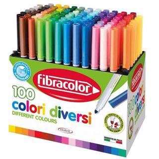 Fibracolor Colori Diversi 100 Renk Keçeli Kalem