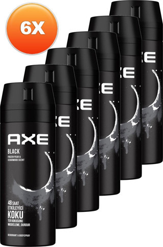 Axe Black Erkek Deodorant 150 Ml. Altılı Set