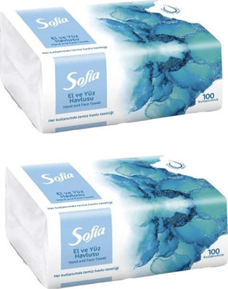 Sofia El Ve Yüz Havlusu 100 Lü X 2 Adet