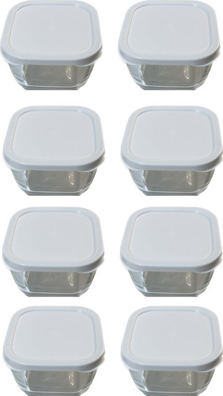 Paşabahçe snowbox 8 li cam saklama kabı beyaz