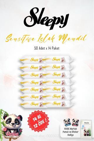 Sleepy Sensitive Islak Bebek Mendil 50'li ve ROSIE Pamuk