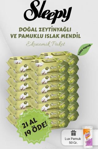 Sleepy Zeytinyağlı Pamuklu Bebek Havlusu 