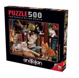 Anatolian 3618 Kedi Ve Kitap 500 Parça Puzzle