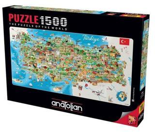 Anatolian Türkiye Haritası 1500 Parça Puzzle