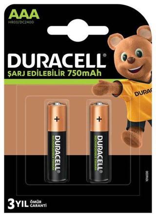 Duracell 750 mAh Şarj Edilebilir AAA İnce Kalem Pil