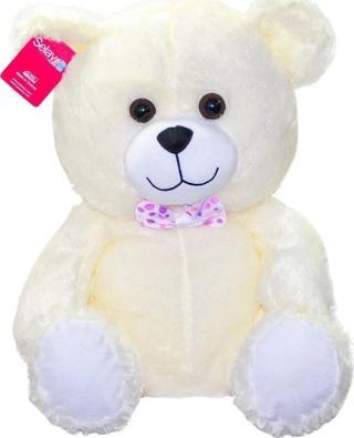 1178 Oturan Peluş Ayı 37 cm Ekru -Selay