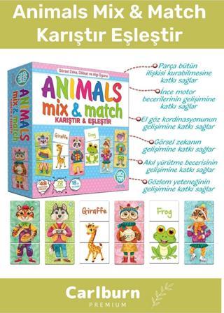 Özel Üretim Zeka Geliştirici Çocuk El Göz Koordinasyonu Animals Mix & Match Karıştır Eşleştir