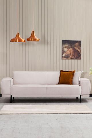 Modalife Loft Üçlü Salon&Oturma Odası Kanepe - Beyaz