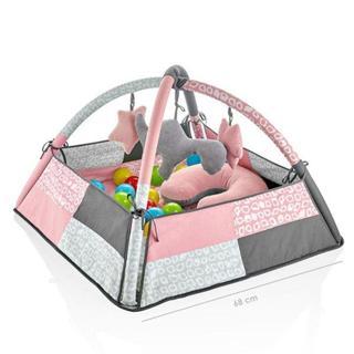 Babyjem 3 Fonksiyonlu Bebek Oyun Jimnastik Halısı Gül Rengi