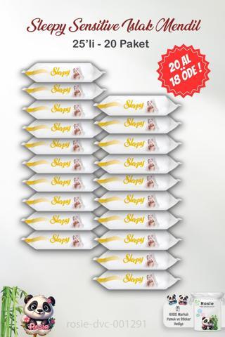 20 AL 18 ÖDE Sleepy Sensitive Islak Mendil 25'li ve ROSIE