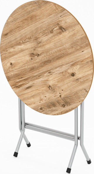 Eportatif Mutfak Masa Yemek  Katlanır Bahçe Masası  Yuvarlak Çam 1453