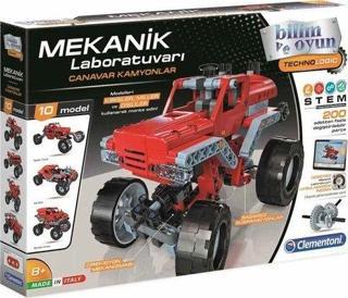 Clementoni 64438 Canavar Kamyonlar Mekanik Laboratuvarı 