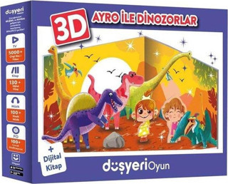Düşyeri 3D Figürlü Ayro İle Dinozorlar Puzzle