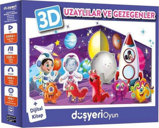 Düşyeri 3D Figürlü Yapboz Uzaylılar ve Gezegenler