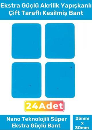 Özel Seri Ekstra Güçlü PE Köpük Esaslı Çift Taraflı Hazır Kesilmiş 25x30mm Asma Bant 24 Adet