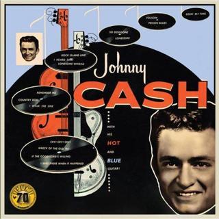 Virgin Records Johnny Cash With His Hot And Blue Guitar Plak - Johnny Cash