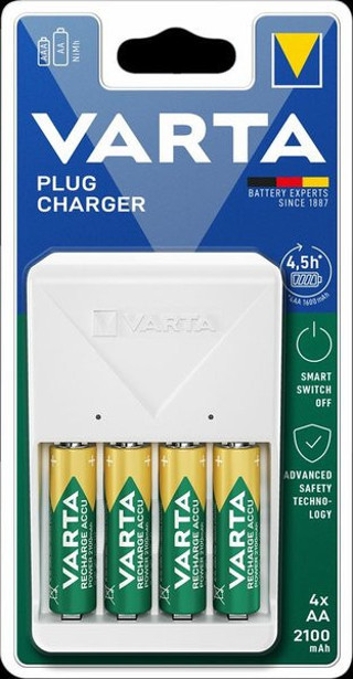 Varta Plug Şarj Cihazı + 4x2100 Mah. Pil