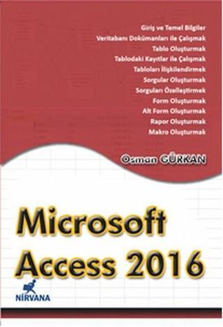 Microsoft Acces 2016 - Osman Gürkan - Nirvana Yayınları